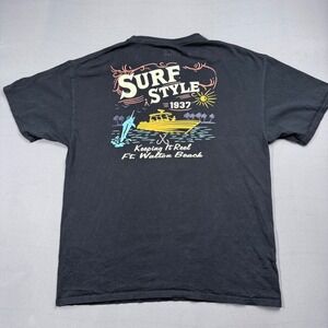 Surf Style Ft. Walton Beach Graphic T-Shirt Florida Surfboard Mens‎